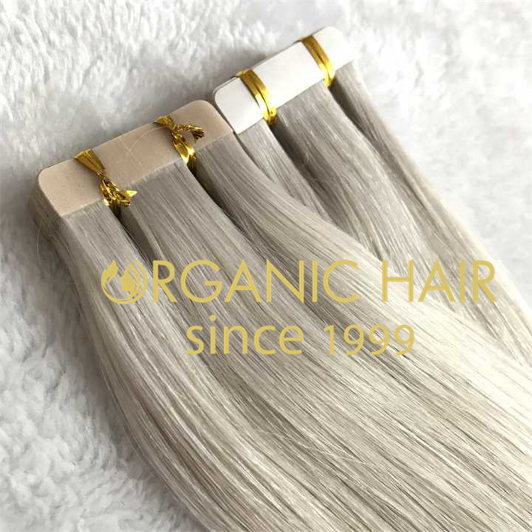 Ash color hair new tape in hair extensions H87